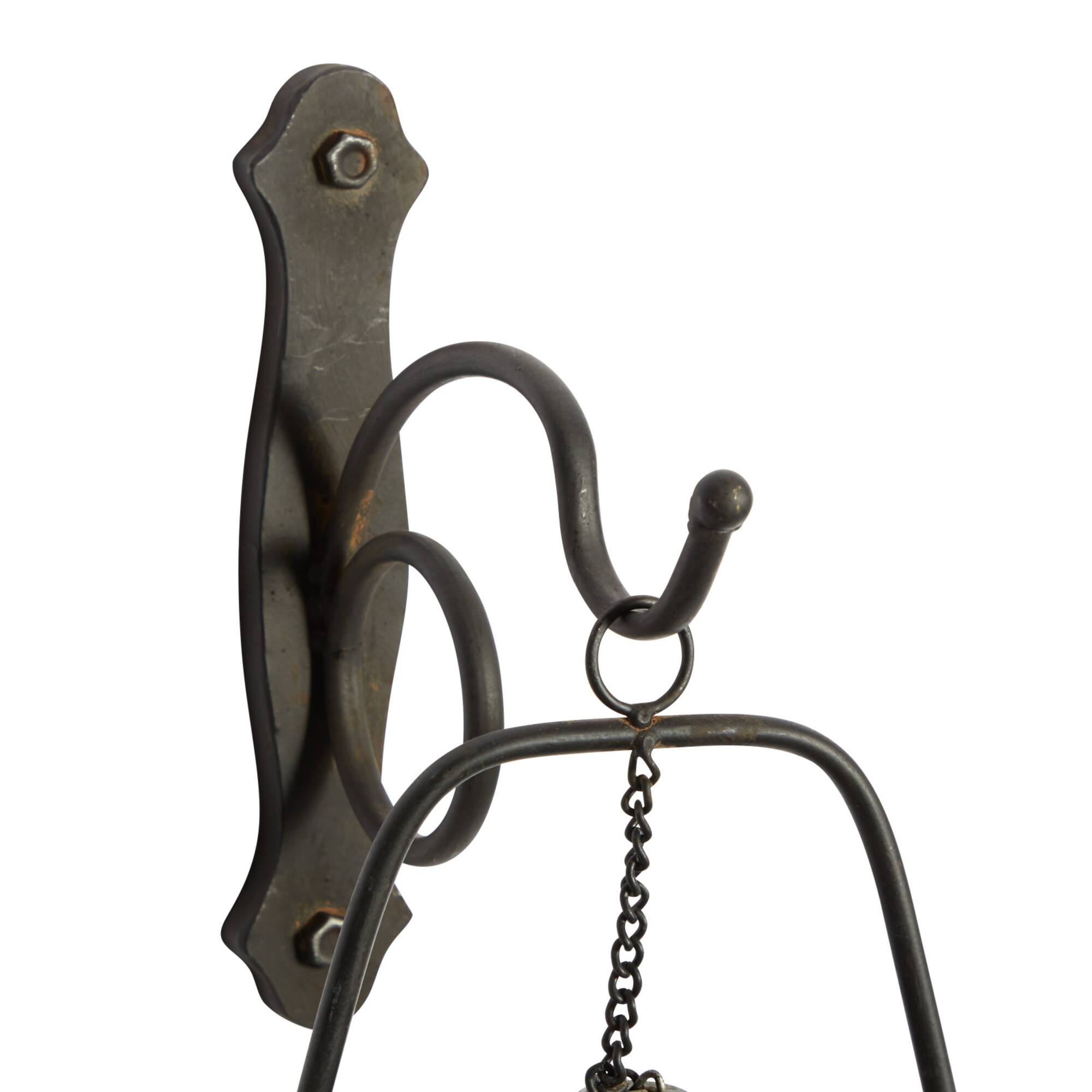 19'' Bronze Iron Rustic Candle Wall Sconce